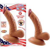 LATIN AMERICAN MINI WHOPPERS 5IN CURVED DONG W/BALLS - LATIN